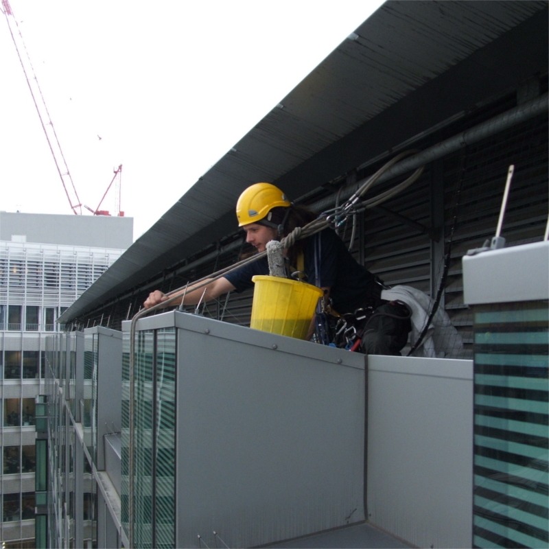 Abseil window cleaning in Sheffield city centre